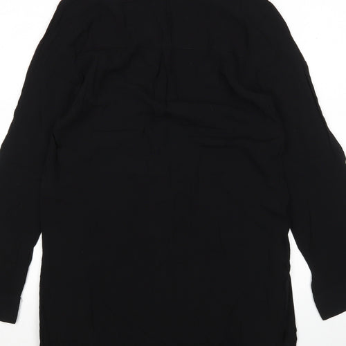 Atmosphere Womens Black  Viscose Basic Blouse Size 8 V-Neck