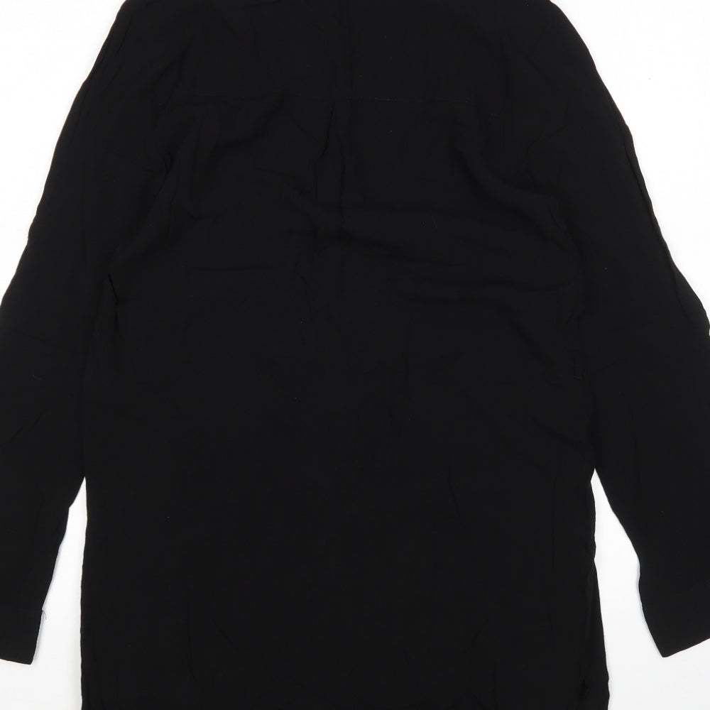 Atmosphere Womens Black  Viscose Basic Blouse Size 8 V-Neck