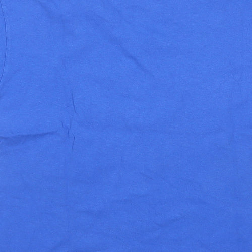 Gildan Boys Blue  Cotton Basic T-Shirt Size M Round Neck