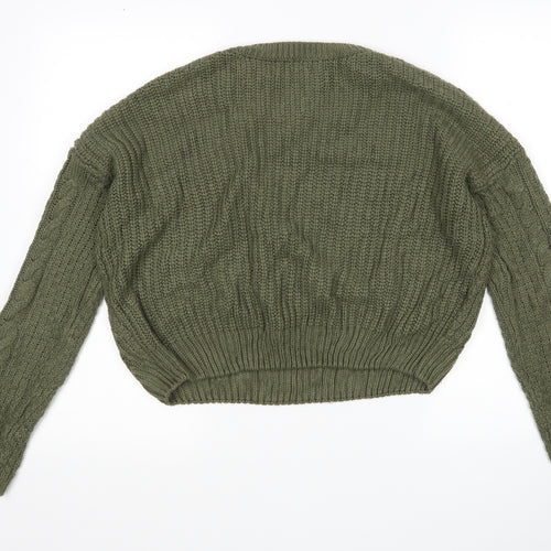 Atmosphere Womens Green Round Neck  Acrylic Pullover Jumper Size M