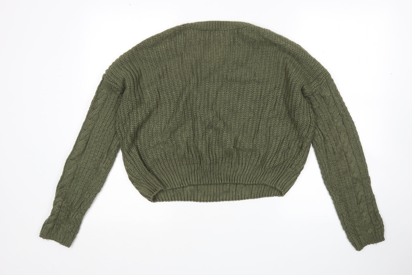 Atmosphere Womens Green Round Neck  Acrylic Pullover Jumper Size M
