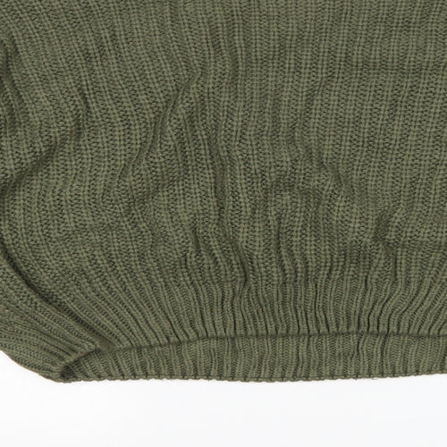 Atmosphere Womens Green Round Neck  Acrylic Pullover Jumper Size M