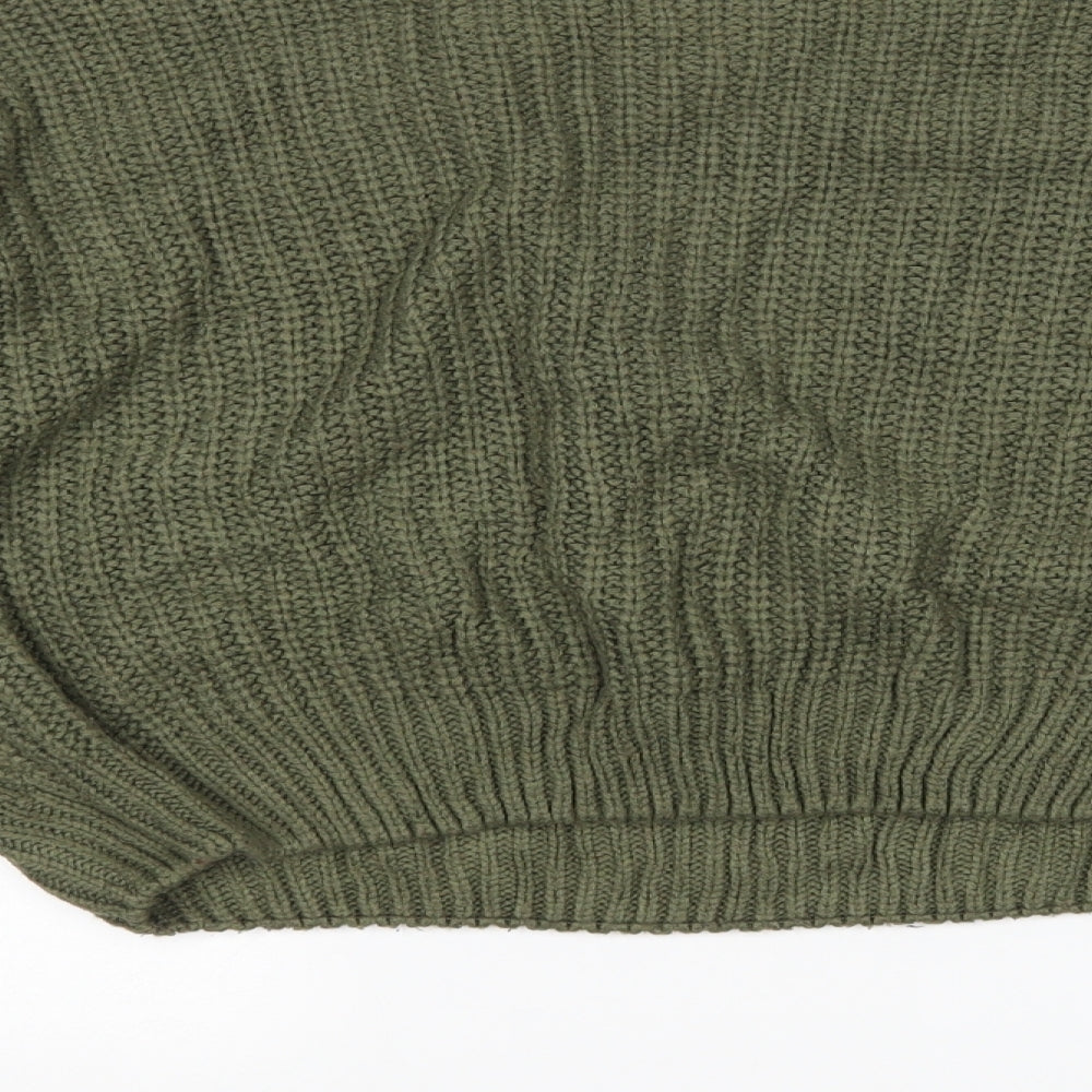 Atmosphere Womens Green Round Neck  Acrylic Pullover Jumper Size M