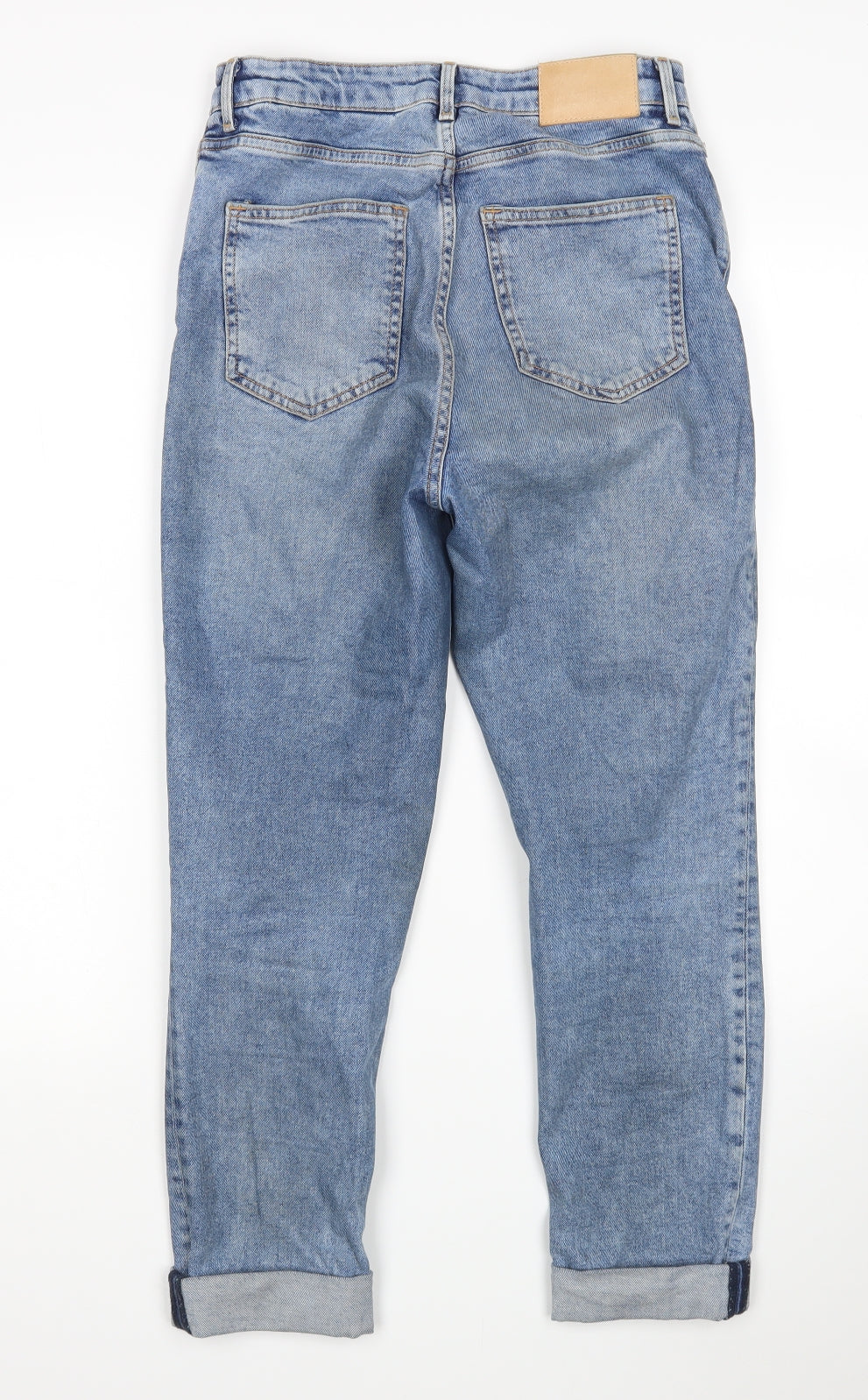 H&M Womens Blue  Cotton Straight Jeans Size 10 L25 in Regular