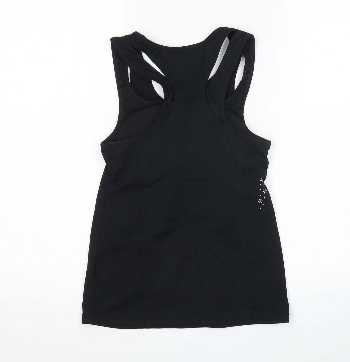 USA Pro Womens Black  Nylon Basic Tank Size 8 Round Neck