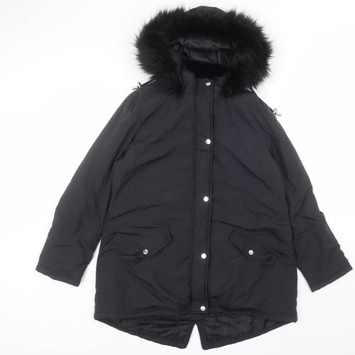 capsule  Womens Black   Parka Coat Size 14