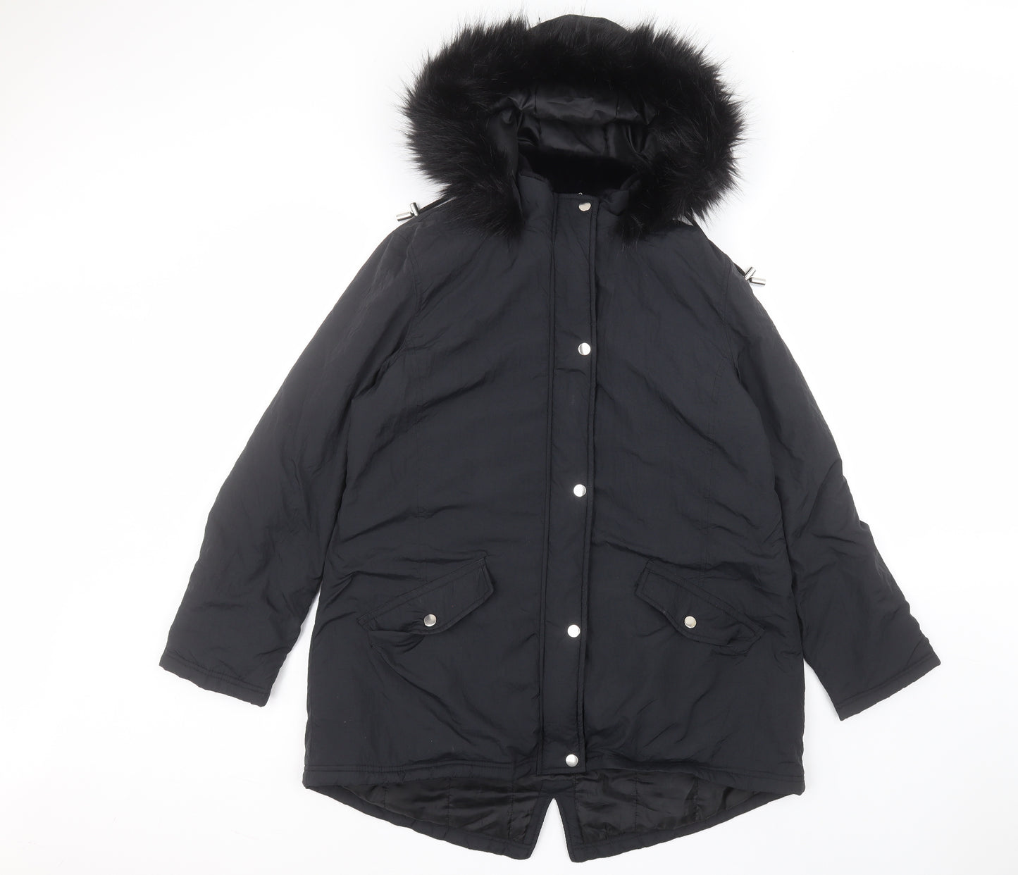 capsule  Womens Black   Parka Coat Size 14