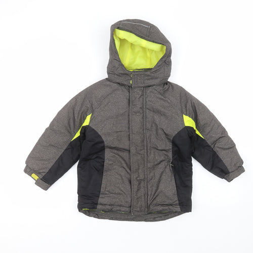 Athletic Works Boys Brown   Parka Coat Size 4-5 Years