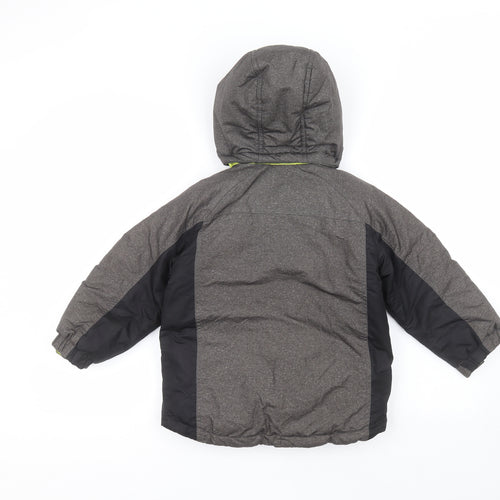 Athletic Works Boys Brown   Parka Coat Size 4-5 Years