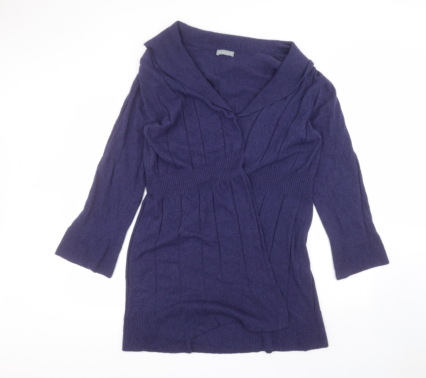Per Una Womens Purple Round Neck  Polyamide Cardigan Jumper Size 18