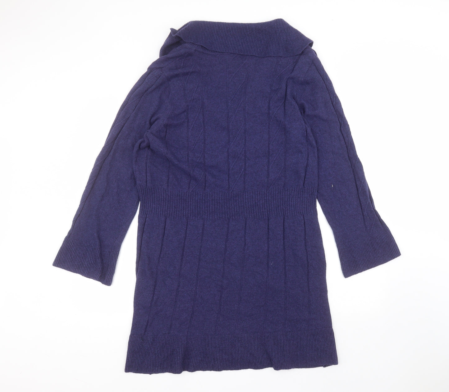 Per Una Womens Purple Round Neck  Polyamide Cardigan Jumper Size 18