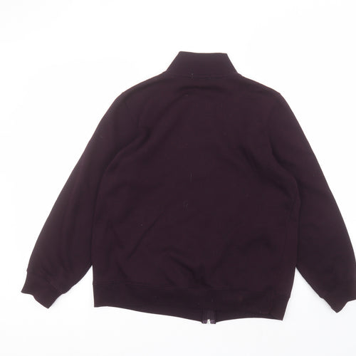 Bonmarché Womens Purple Round Neck  Polyester Full Zip Jumper Size M