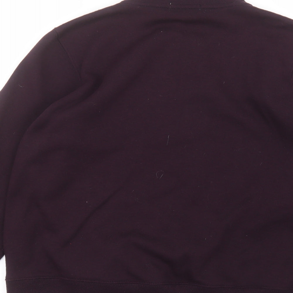 Bonmarché Womens Purple Round Neck  Polyester Full Zip Jumper Size M