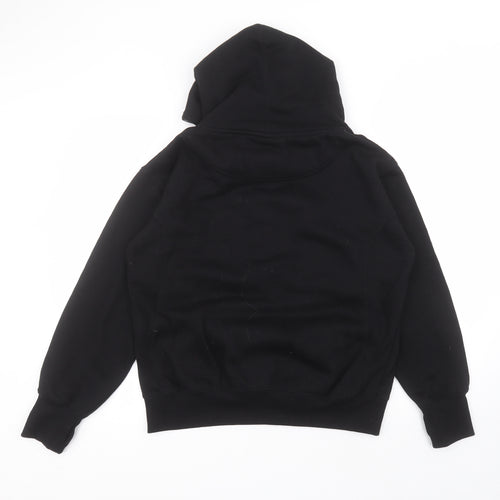 Ultimate contrast Mens Black  Cotton Pullover Hoodie Size M