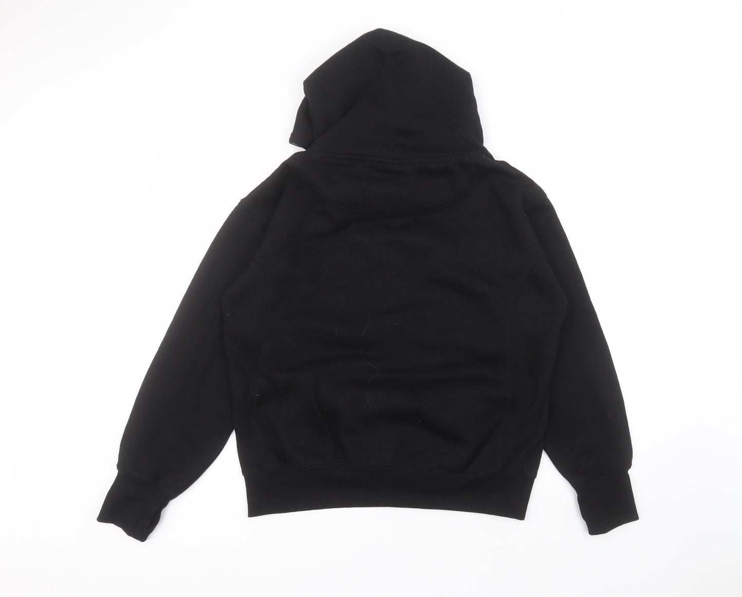 Ultimate contrast Mens Black  Cotton Pullover Hoodie Size M