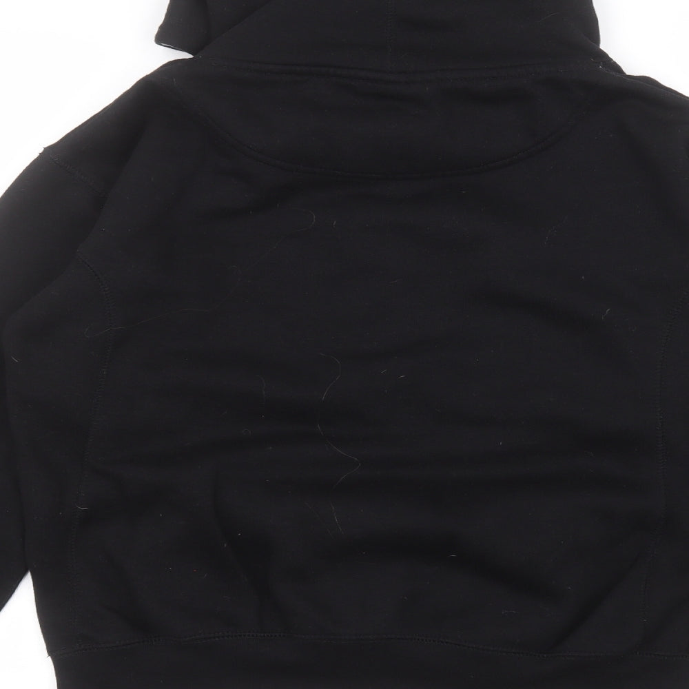 Ultimate contrast Mens Black  Cotton Pullover Hoodie Size M