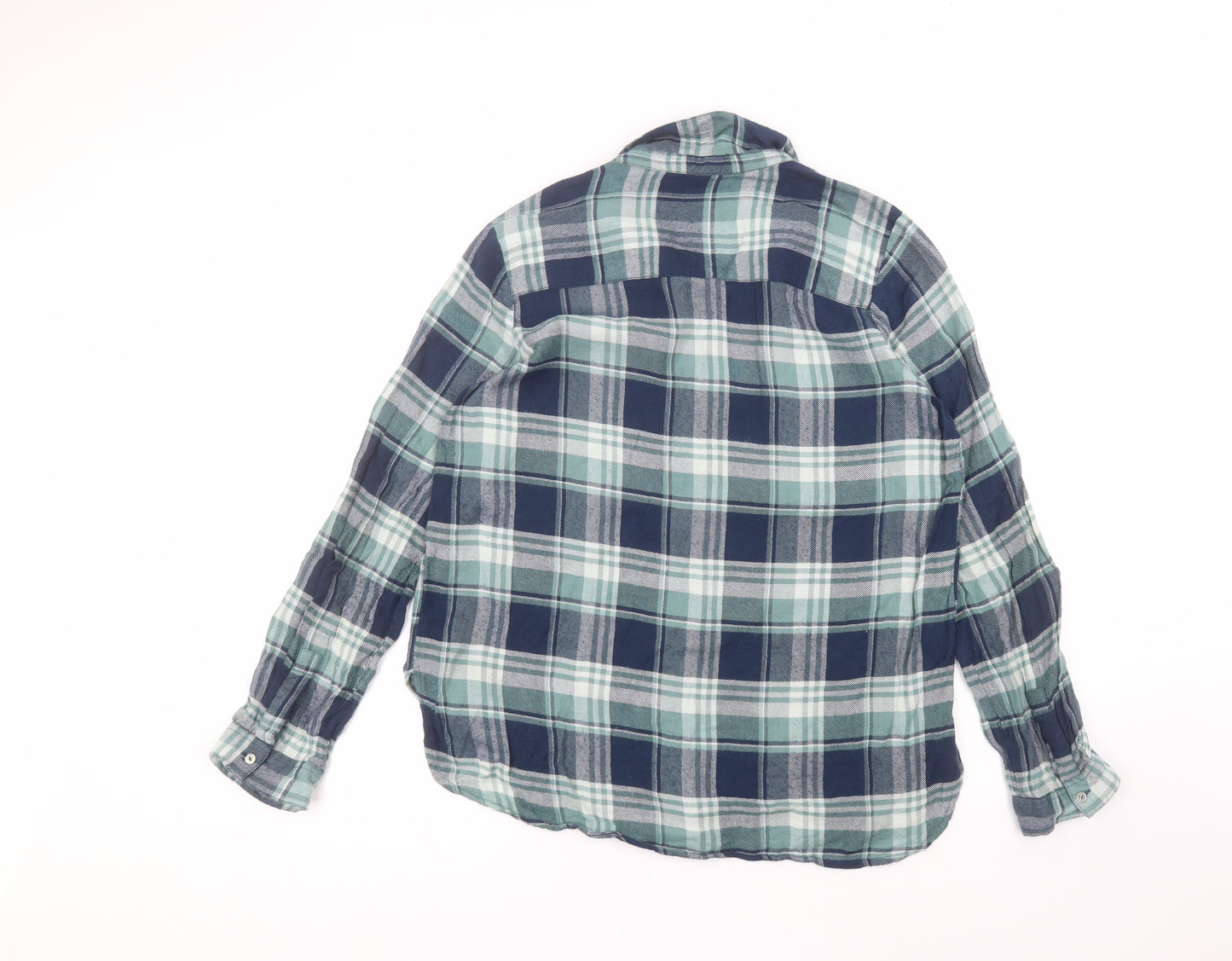 George Womens Green  Cotton Basic Button-Up Size 16 Collared