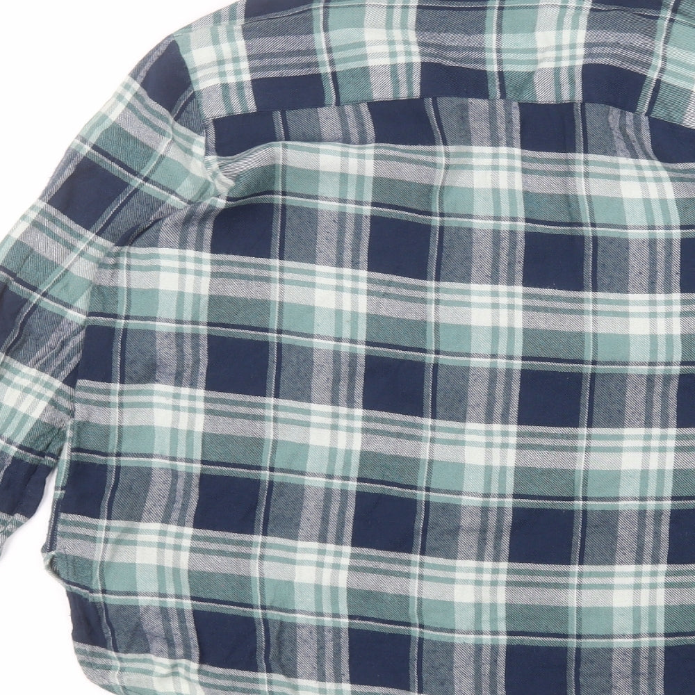 George Womens Green  Cotton Basic Button-Up Size 16 Collared