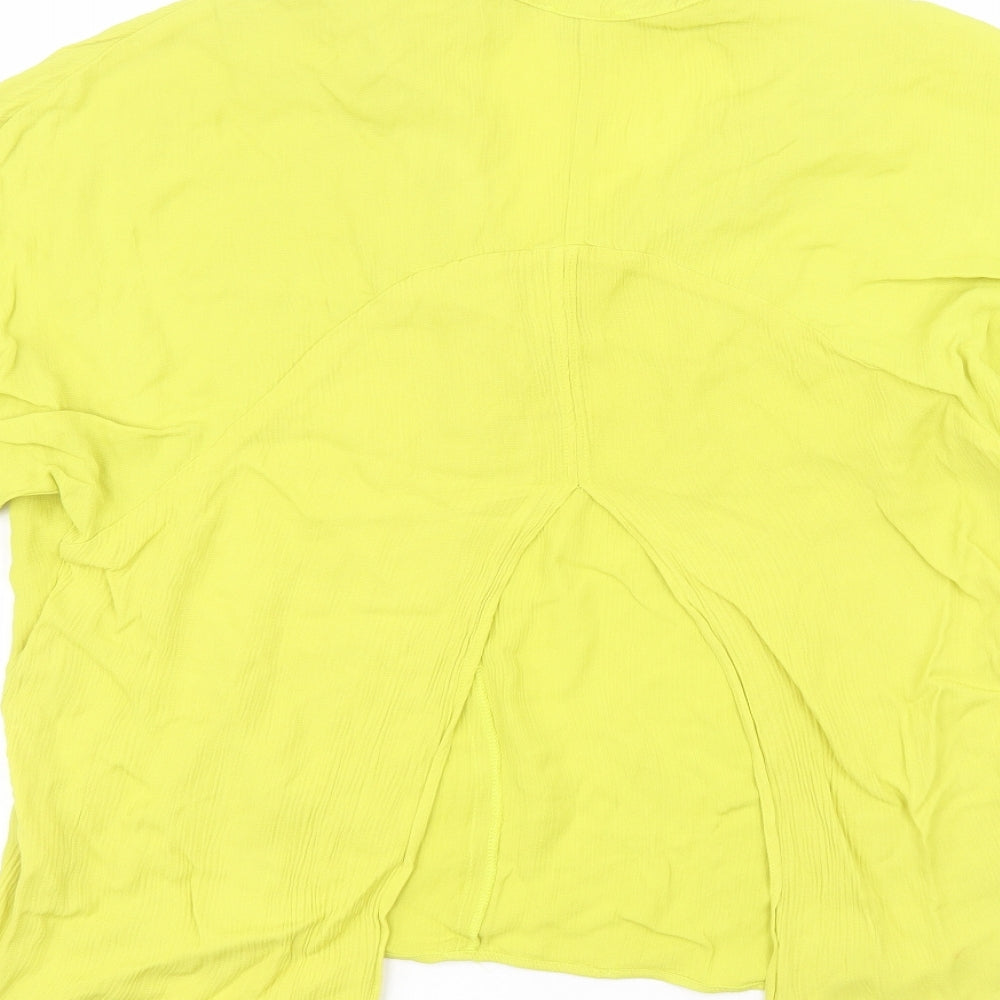 River Island Womens Green  Viscose Basic Blouse Size 6 Collared