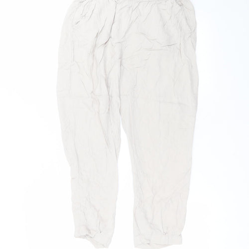 H&M Womens Grey  Viscose Trousers  Size 10 L22 in Regular