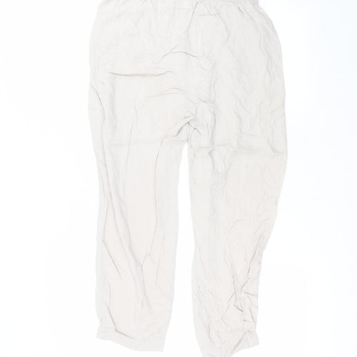 H&M Womens Grey  Viscose Trousers  Size 10 L22 in Regular