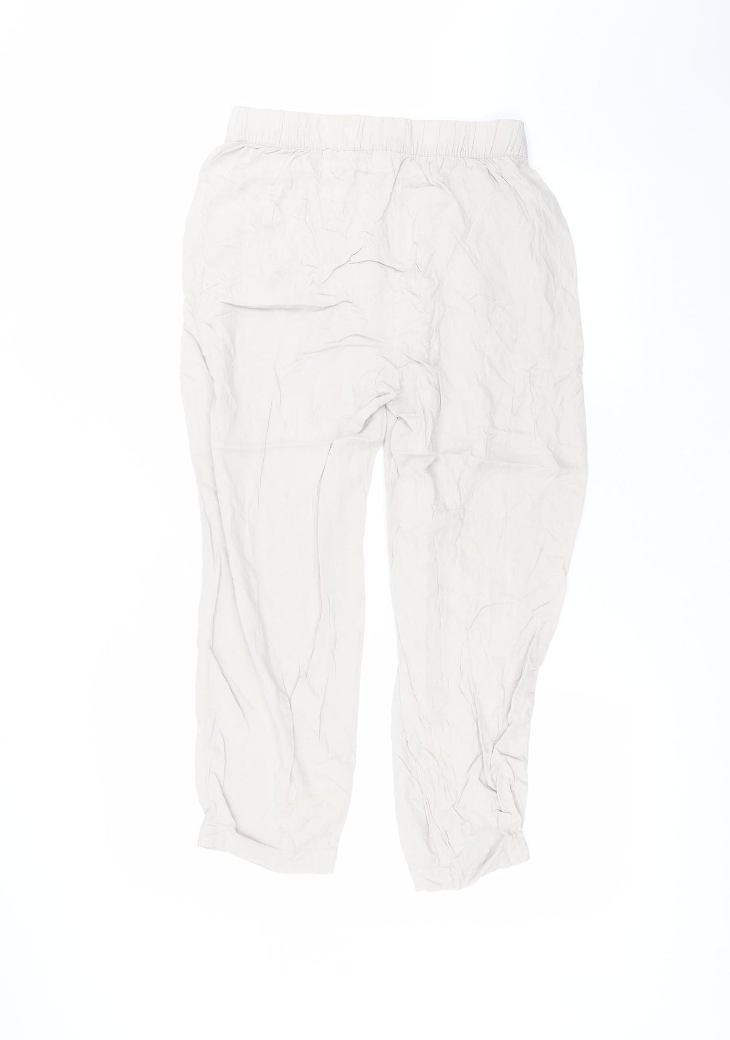 H&M Womens Grey  Viscose Trousers  Size 10 L22 in Regular