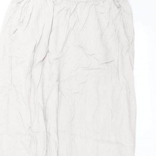 H&M Womens Grey  Viscose Trousers  Size 10 L22 in Regular