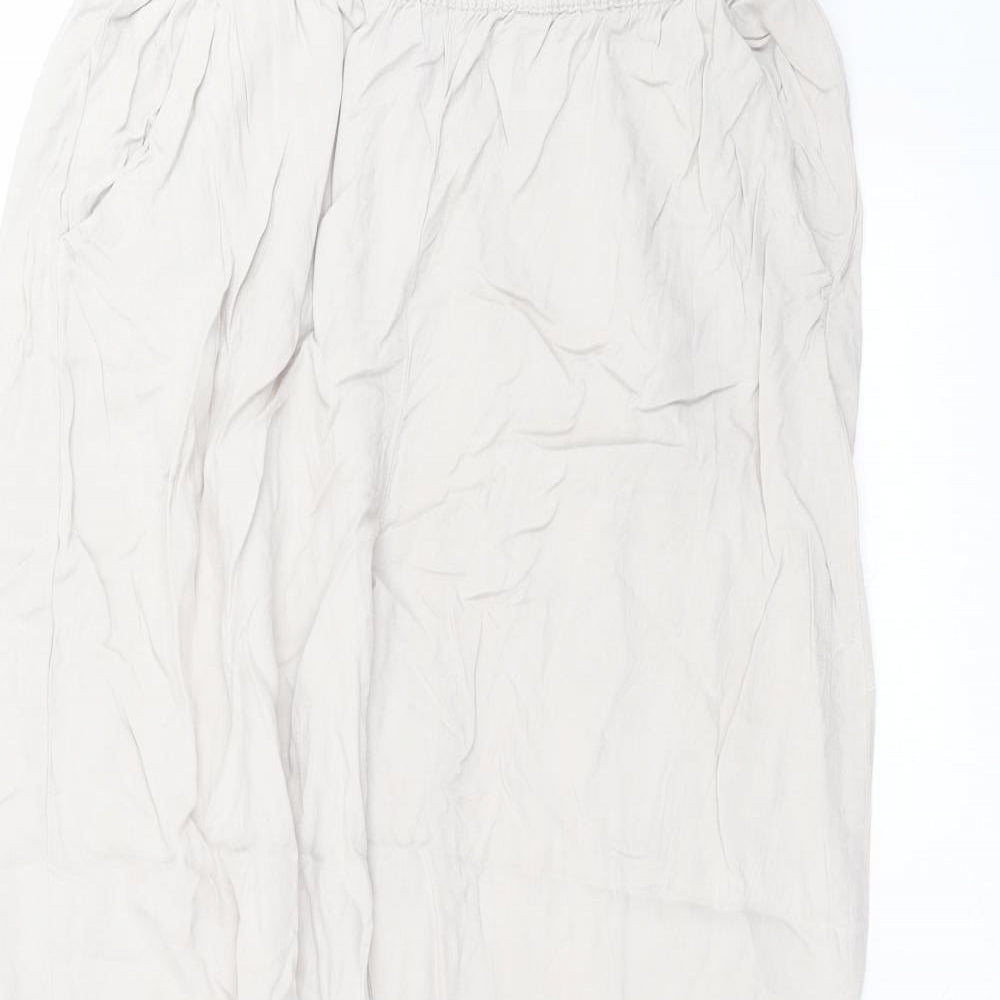 H&M Womens Grey  Viscose Trousers  Size 10 L22 in Regular