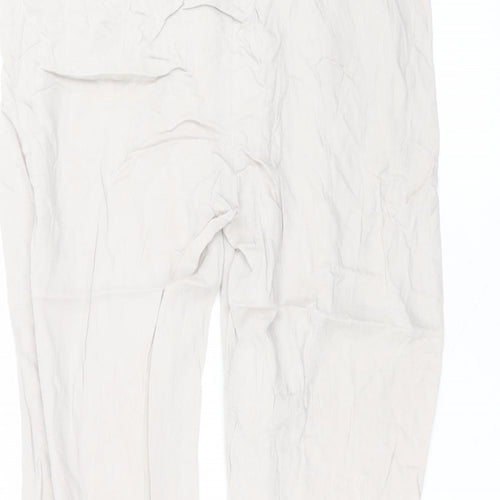 H&M Womens Grey  Viscose Trousers  Size 10 L22 in Regular