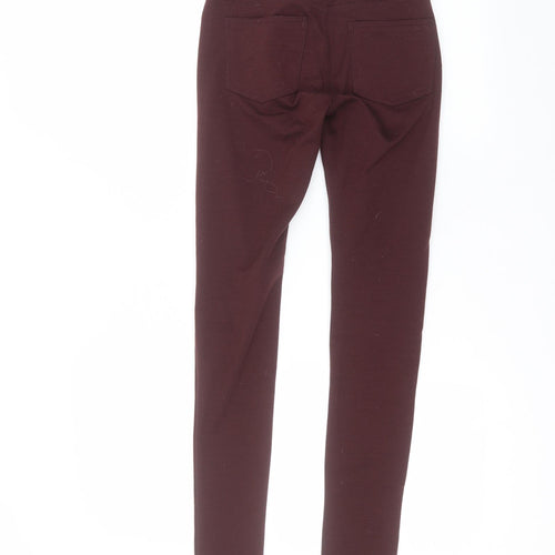 Denim & Co. Womens Red  Cotton Skinny Jeans Size 6 L27 in Regular