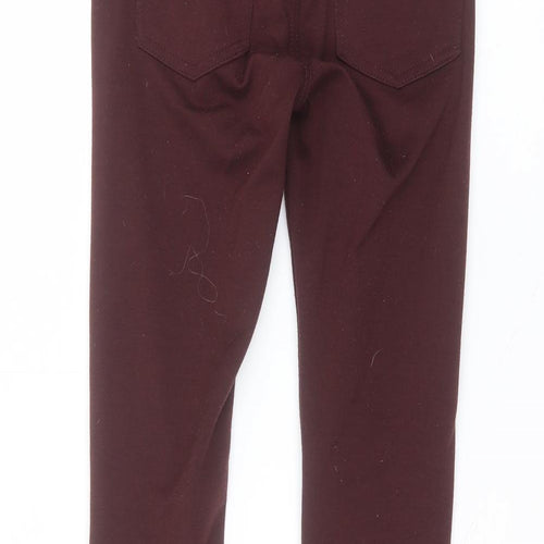Denim & Co. Womens Red  Cotton Skinny Jeans Size 6 L27 in Regular
