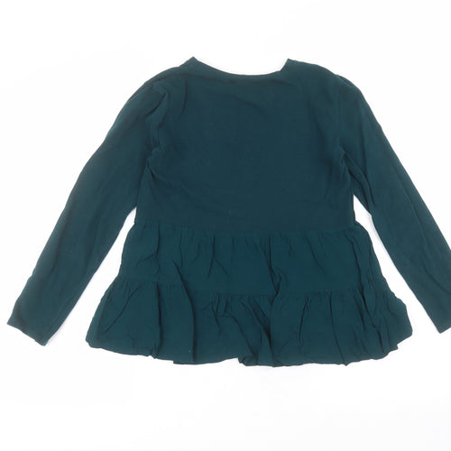 Zara Womens Green Round Neck  Polyester Pullover Jumper Size S
