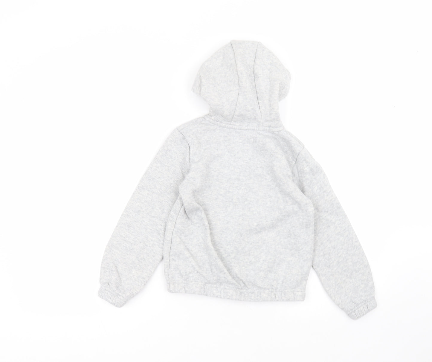 JEFF & CO Girls Grey  Cotton Full Zip Hoodie Size 7-8 Years