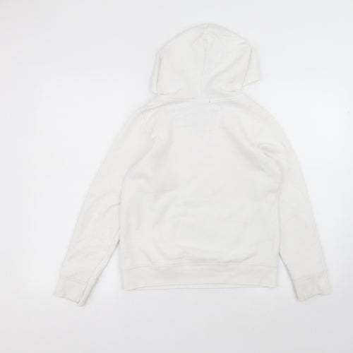 Gap Girls White  Cotton Pullover Hoodie Size 12 Years