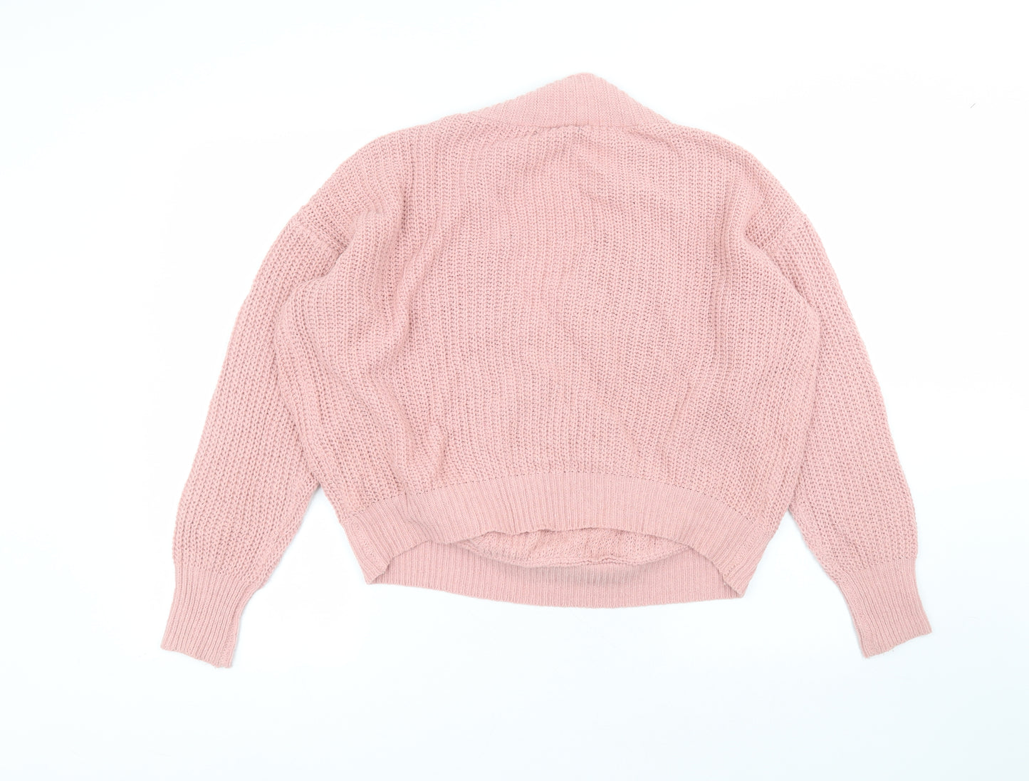 SheIn Womens Pink Round Neck  Polyester Pullover Jumper Size M