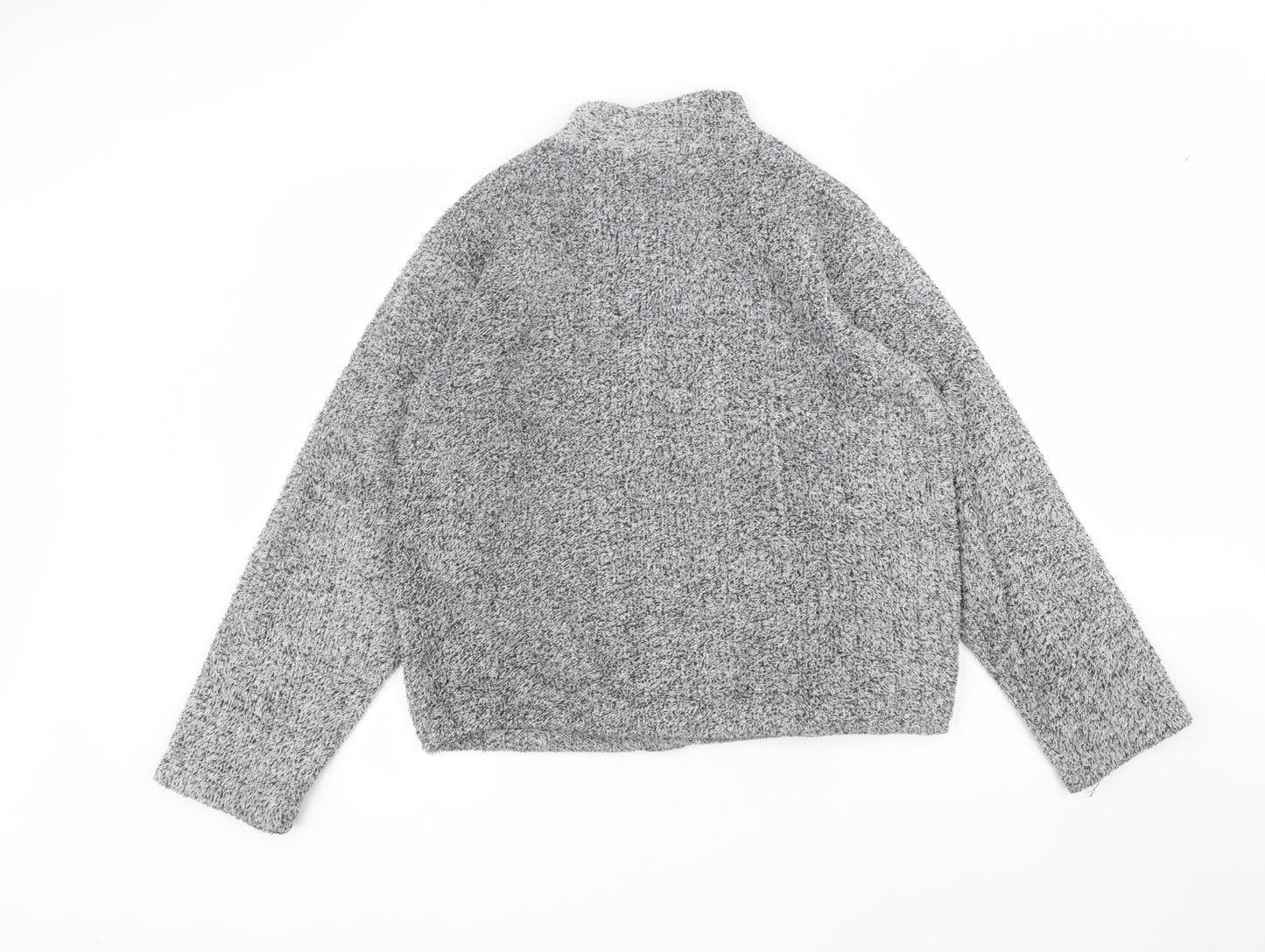 Boohoo Womens Grey Round Neck  Polyester Pullover Jumper Size 8