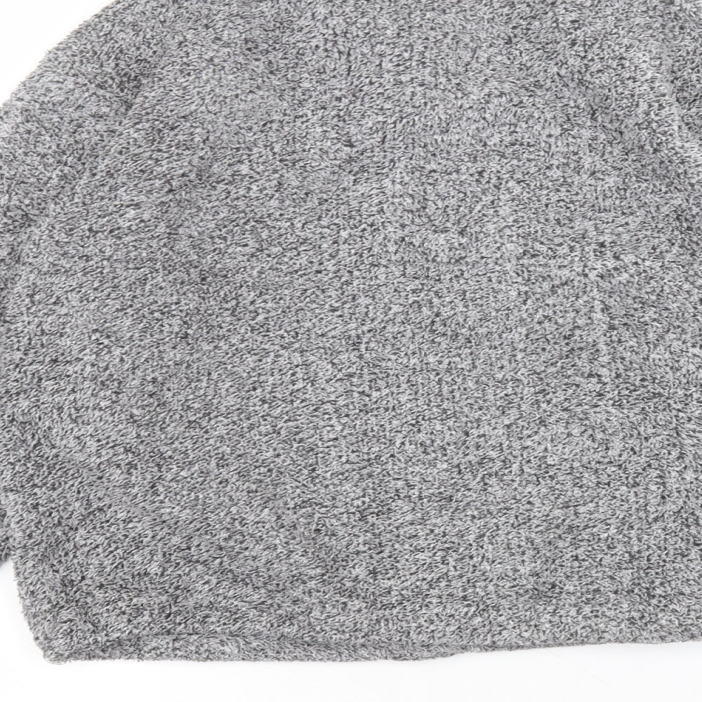 Boohoo Womens Grey Round Neck  Polyester Pullover Jumper Size 8