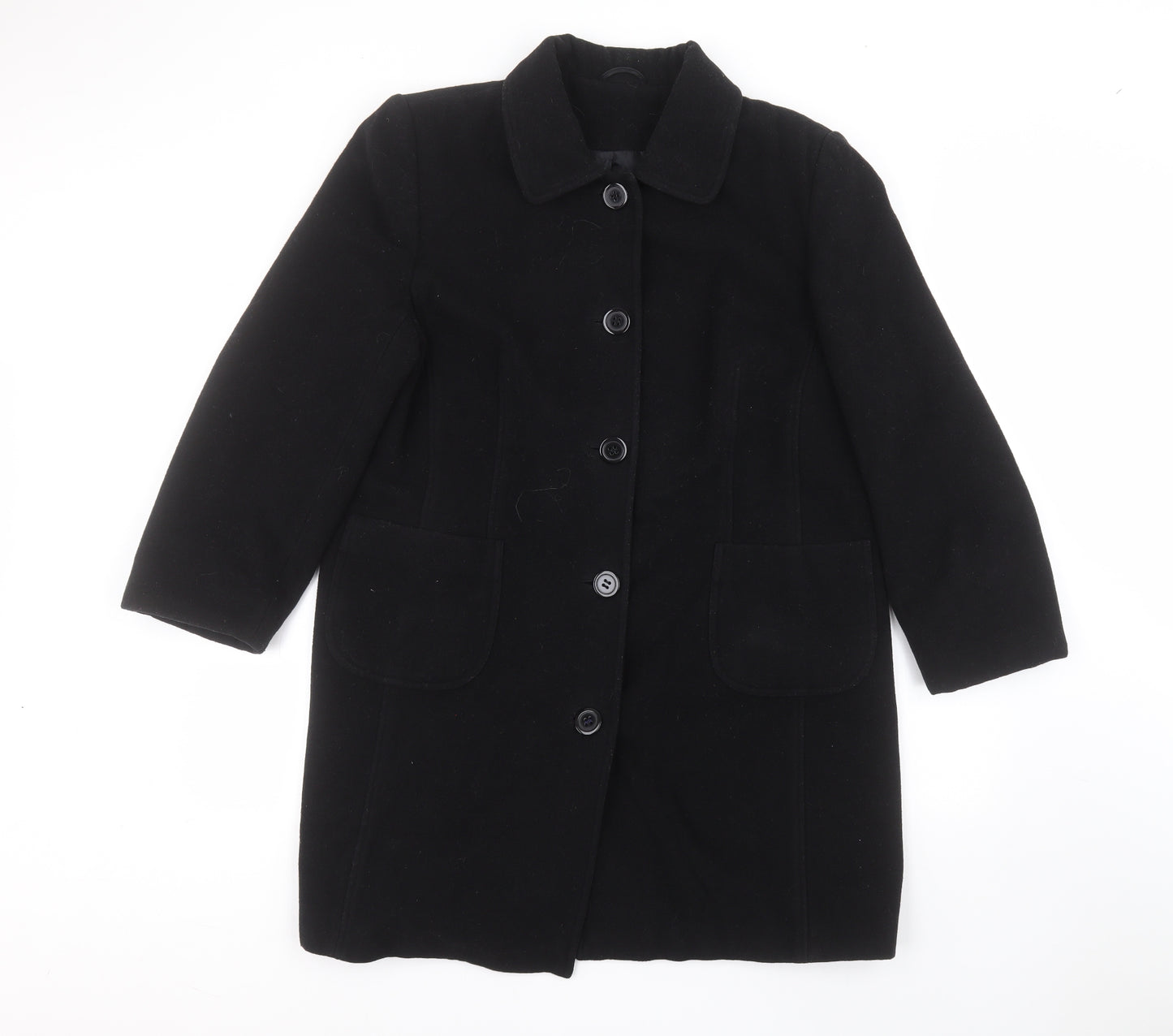 Dorothy Perkins Womens Black   Overcoat Coat Size 18