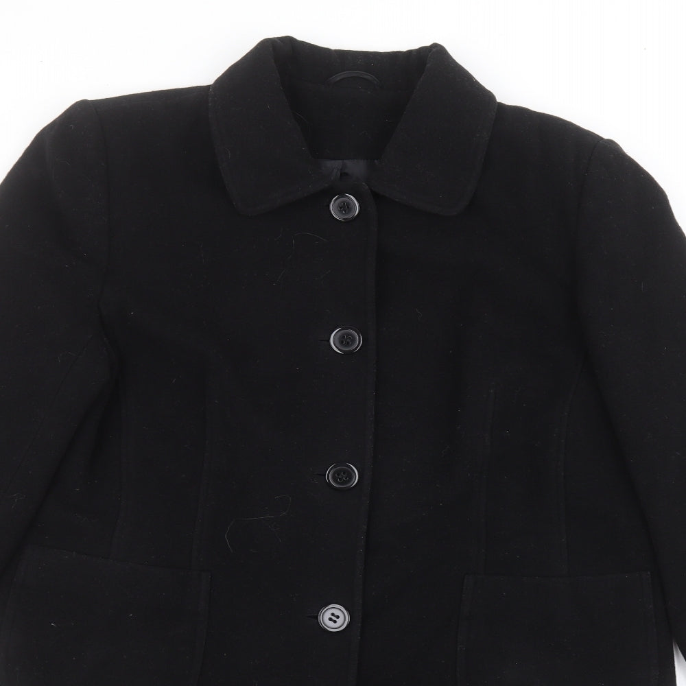 Dorothy Perkins Womens Black   Overcoat Coat Size 18