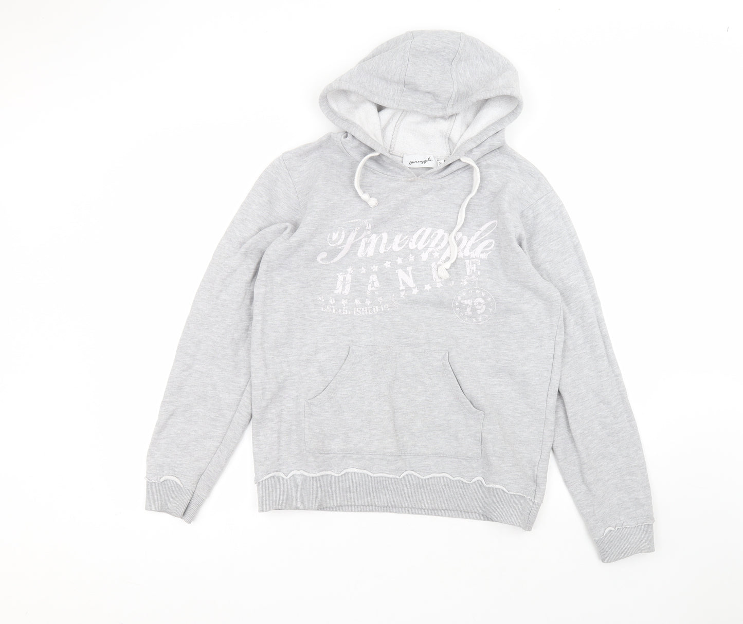 Pineapple Womens Grey  Cotton Pullover Hoodie Size M