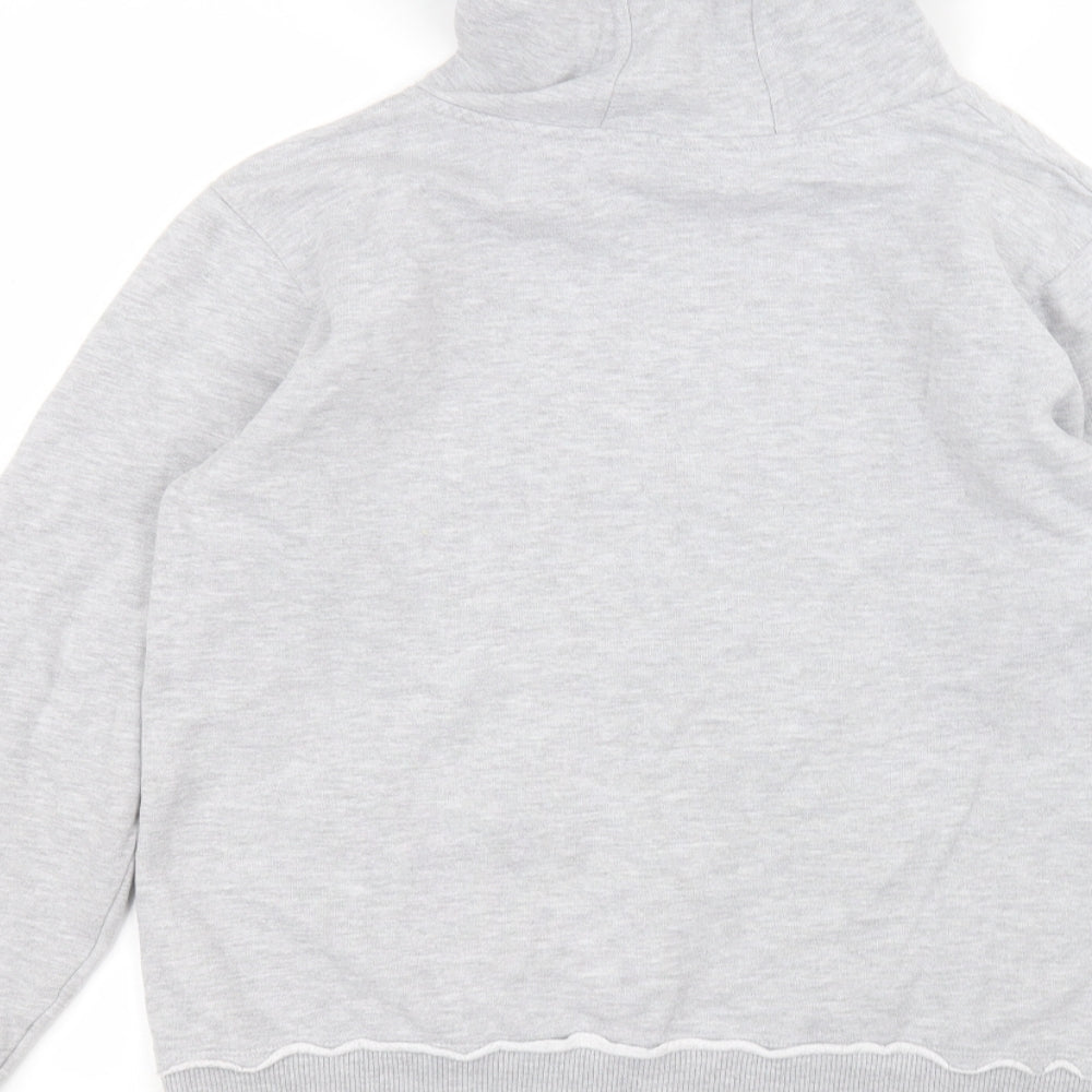Pineapple Womens Grey  Cotton Pullover Hoodie Size M