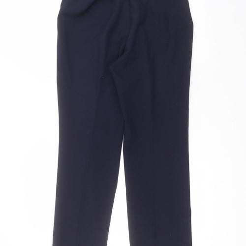 BM Womens Blue  Polyester Trousers  Size 10 L27 in Regular