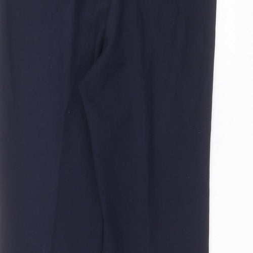 BM Womens Blue  Polyester Trousers  Size 10 L27 in Regular