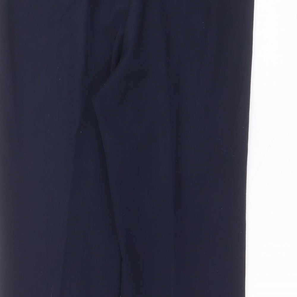 BM Womens Blue  Polyester Trousers  Size 10 L27 in Regular