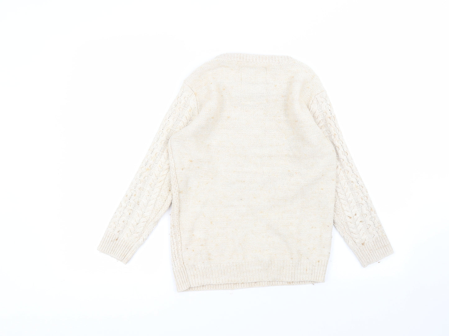 River Island Womens Brown Round Neck  Acrylic Pullover Jumper Size 6