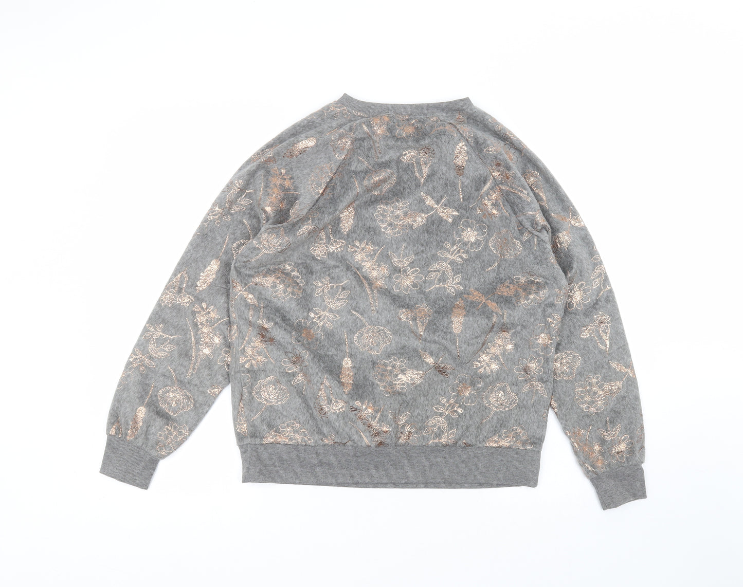 F&F Womens Grey Round Neck  Polyester Pullover Jumper Size S