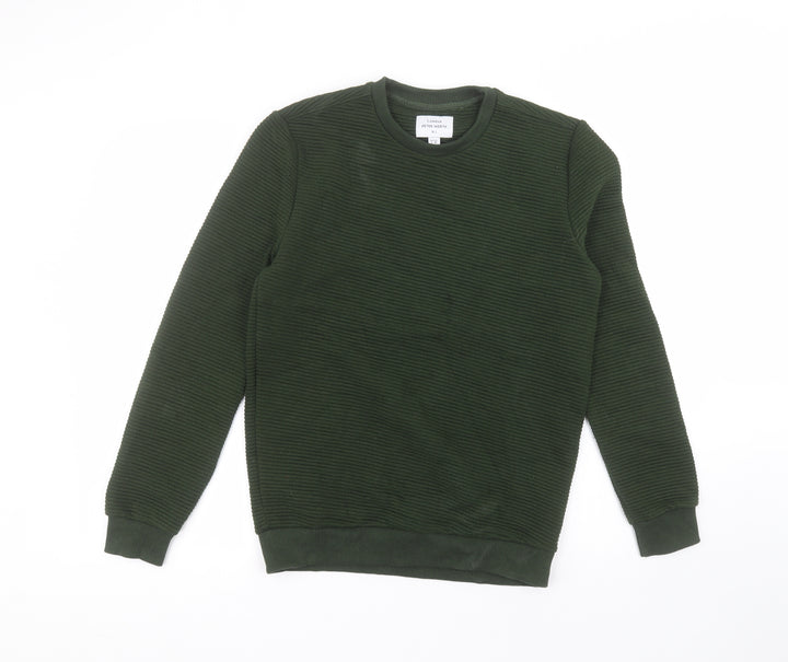 Peter Werth Womens Green Round Neck  Polyester Pullover Jumper Size S