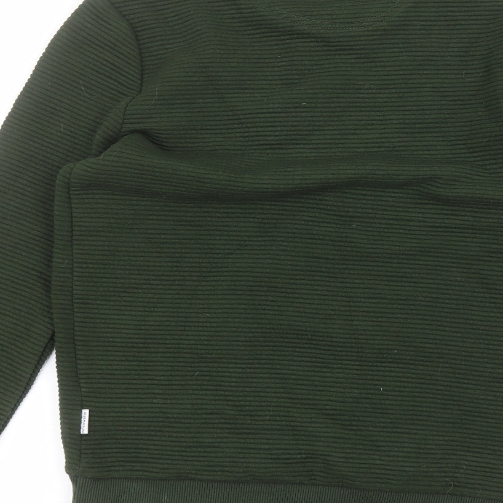 Peter Werth Womens Green Round Neck  Polyester Pullover Jumper Size S