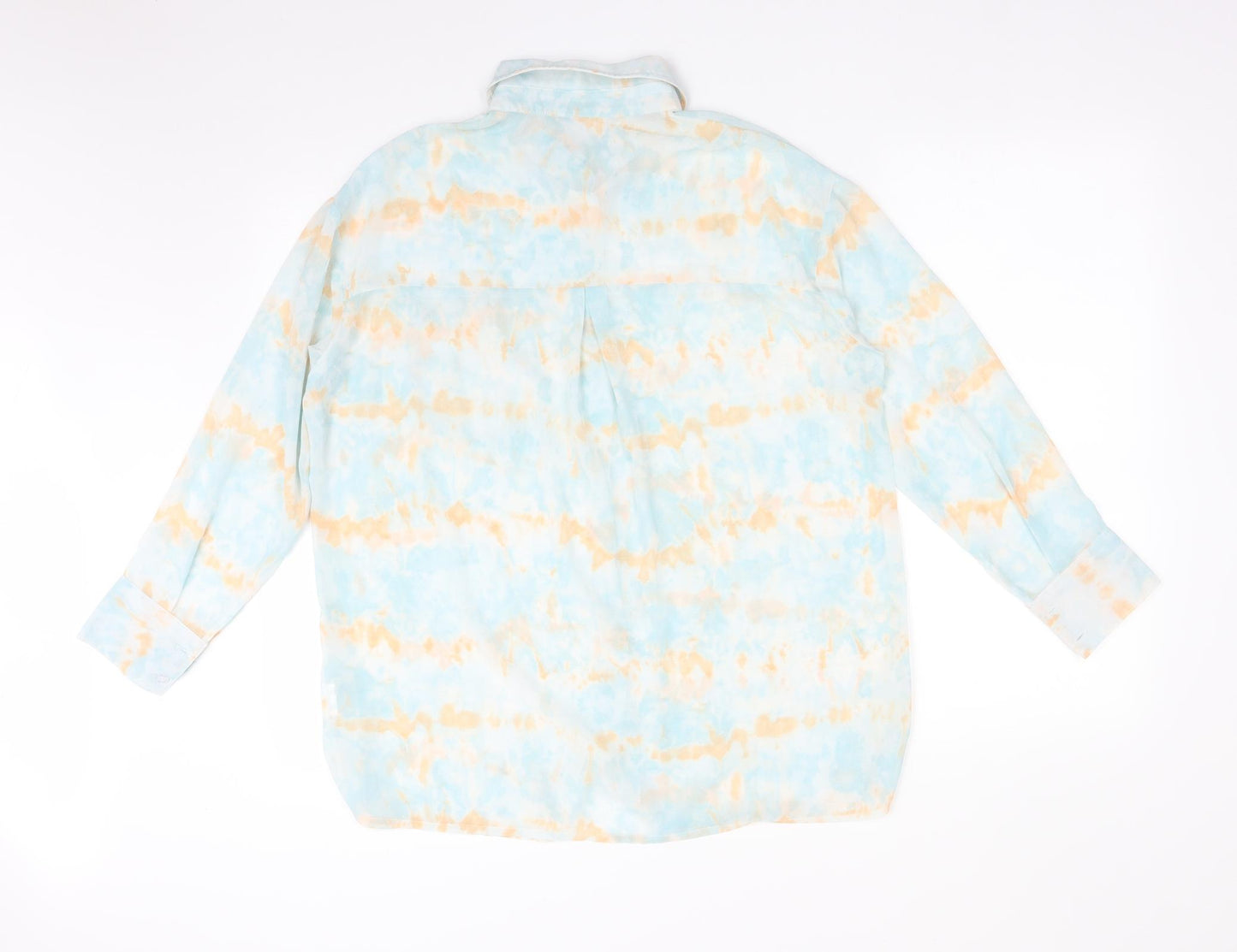 SheIn Womens Multicoloured  Polyester Basic Button-Up Size M Collared