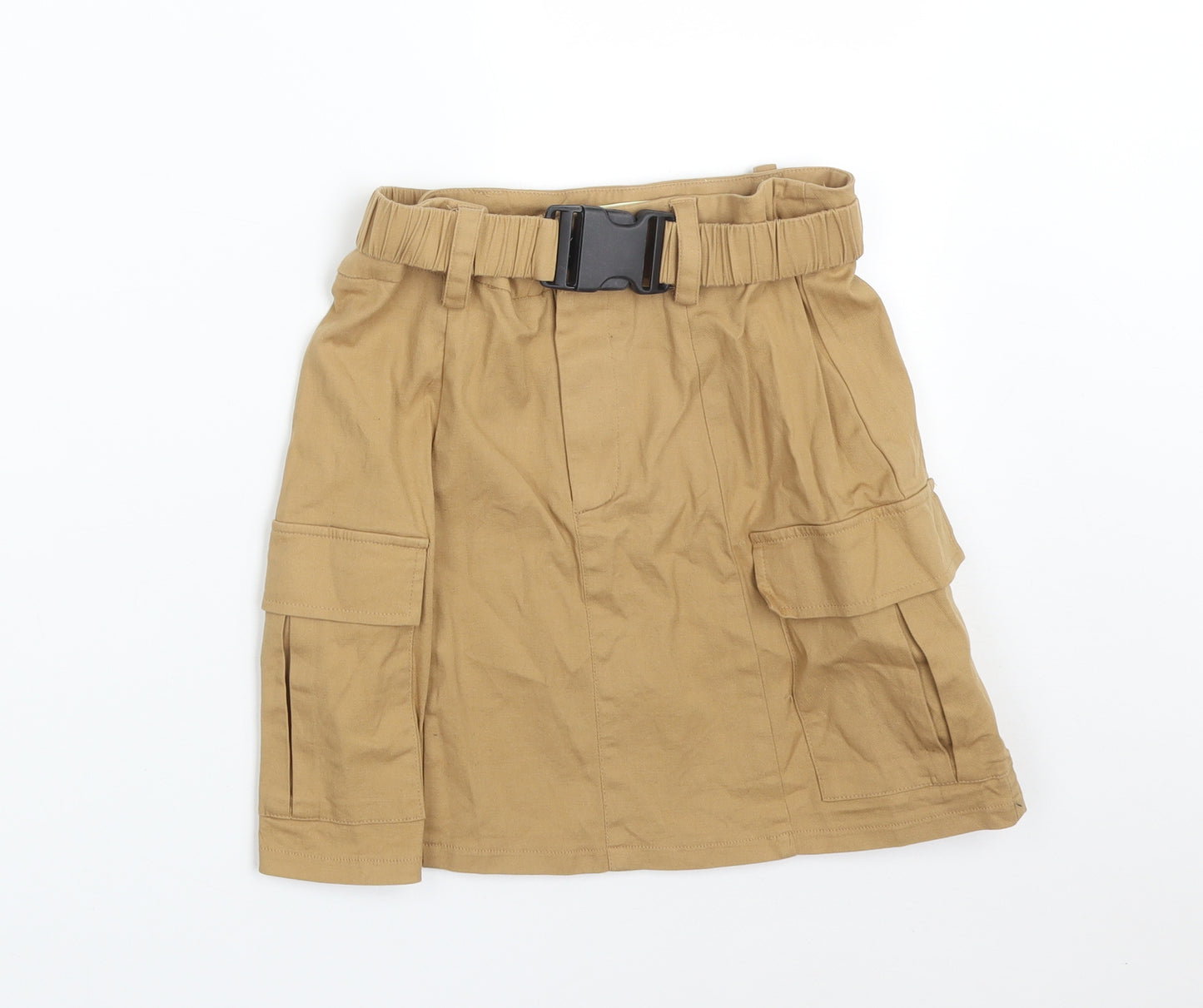 LOVE & OTHER THINGS Womens Brown  Polyester Cargo Skirt Size S